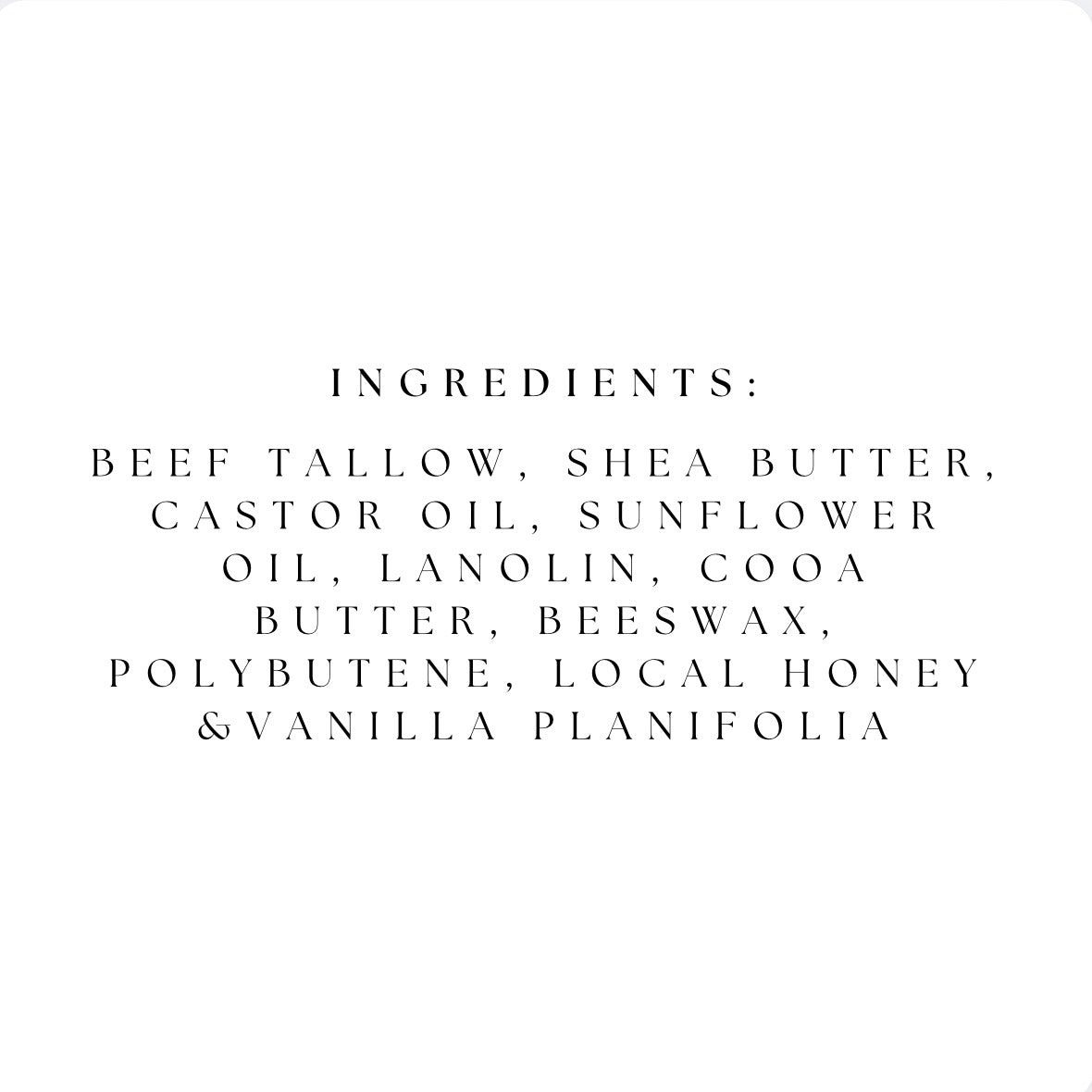HONEY TALLOW LIP BUTTER